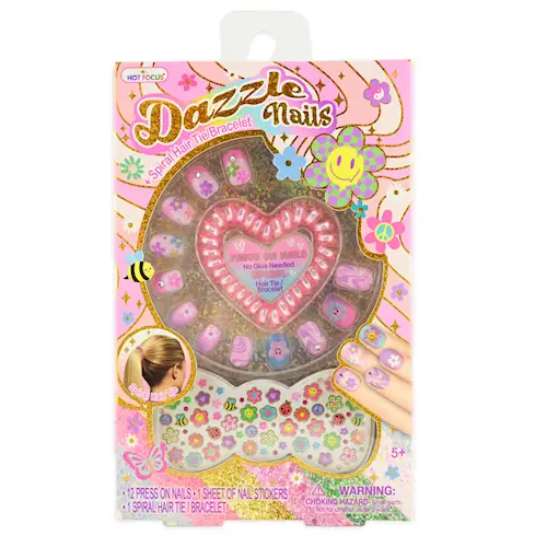 NAIL KIT PRESS-ON AND STICKERS 14pcs