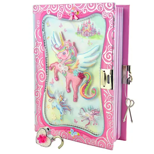 DIARY UNICORN w HEART LOCK