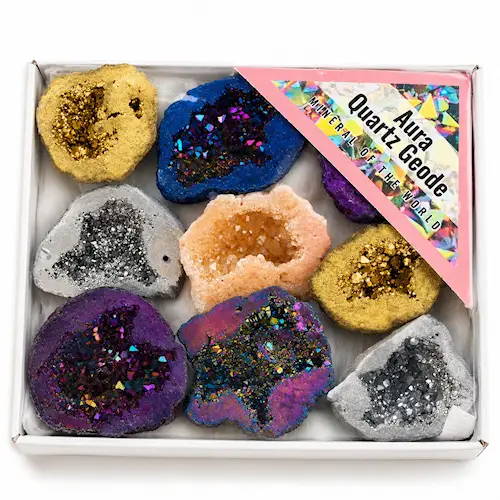 QUARTZ AURA GEODE 9pcs