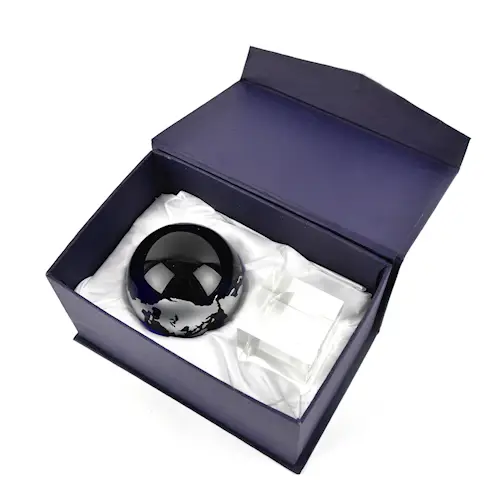 GLOBE WORLD GLASS BLUE