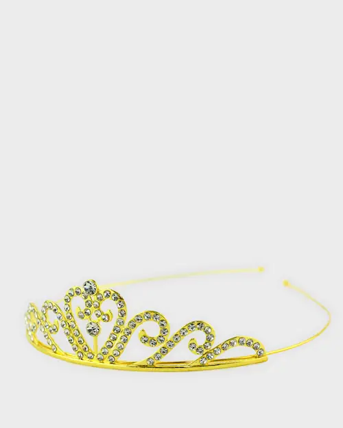 TIARA GOLD RHINESTONES