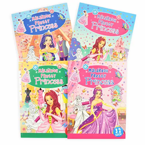 MÅLARBOK PRINCESS A4 32pages