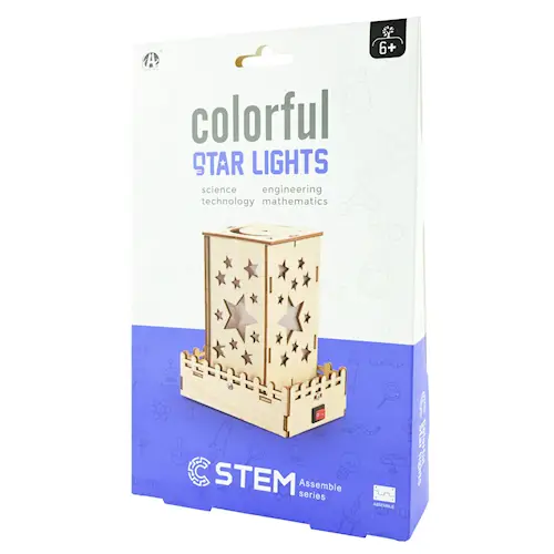 WOODEN COLORFUL STAR LIGHTS