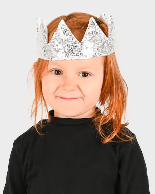 CROWN SILVER SEQUIN adj