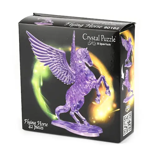 CRYSTAL PUZZLE HORSE PURPLE 42pcs
