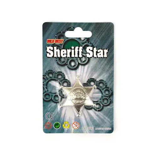 BADGE SHERIFF STAR SILVER METAL