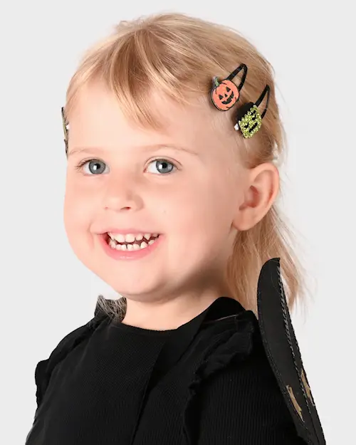 HAIR CLIPS PUMPKIN AND MONSTER 2pcs SET 