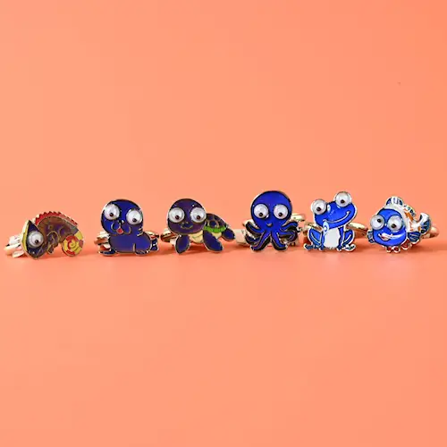 RING MOOD SEA ANIMALS EYES