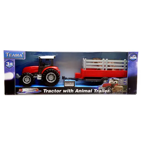 TRACTOR w ANIMAL TRAILER