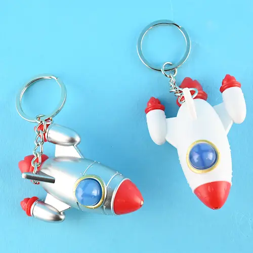KEYRING SPACESHIP FLASH B/O