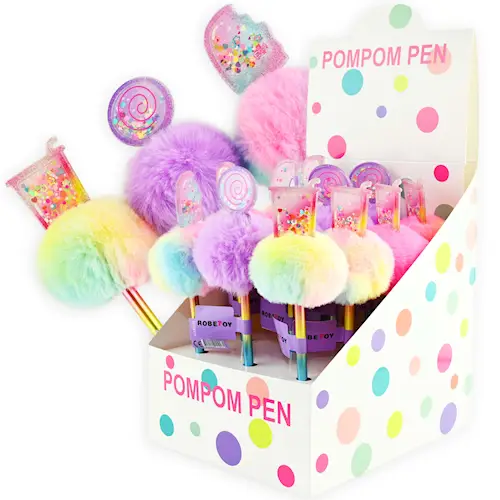 PEN FLUFFY POMPOM SWEETS