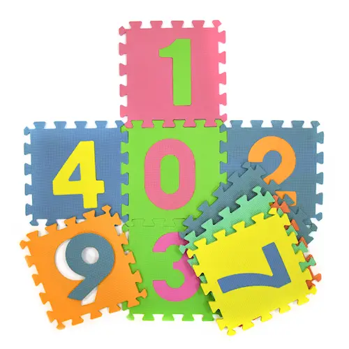 PUZZLE FLOOR FOAM DIGITS 10pcs