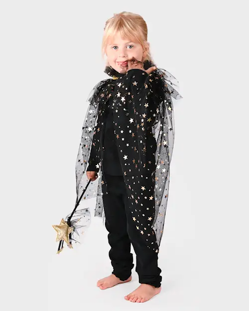CAPE AND WAND GOLD STARS 98-128 CL 3-8 YEARS