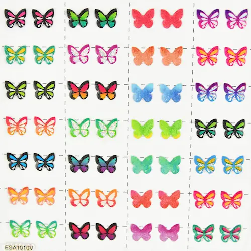 EARING STICK ON BUTTERFLY 56pcs