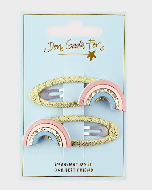 HAIR CLIPS RAINBOW 2PCS SET
