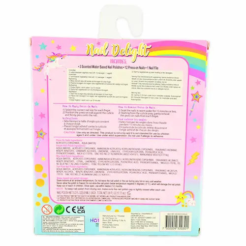 NAIL KIT POLISH AND PRESS-ON 4pcs