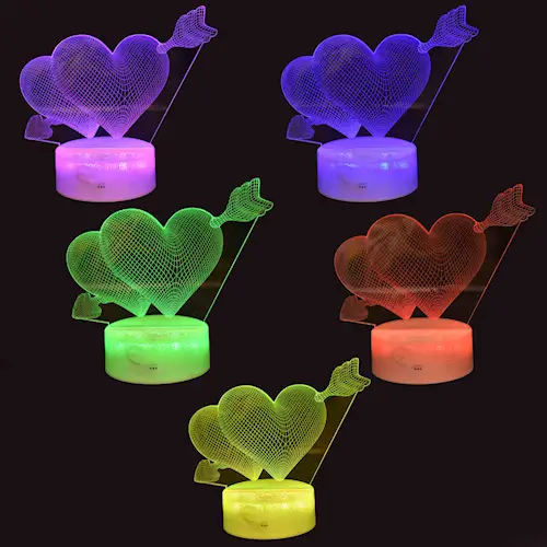 3D LED LIGHT HEART w REMOTE