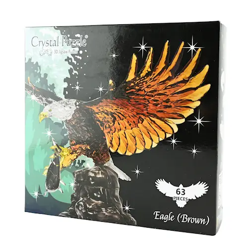 CRYSTAL PUZZLE BROWN EAGLE 63pcs