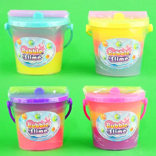 SLIME NEON BUCKET BUBBLE 2pcs 100g