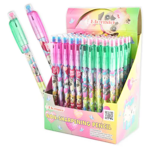 PENCIL NON-SHARPENING w ERASER DOG/CAT