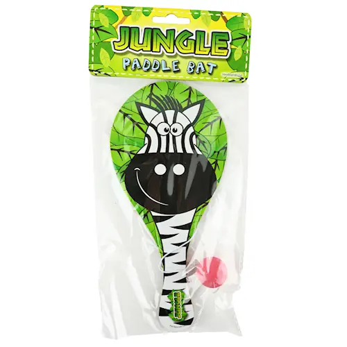 PADDLE BAT/BALL JUNGLE WOODEN