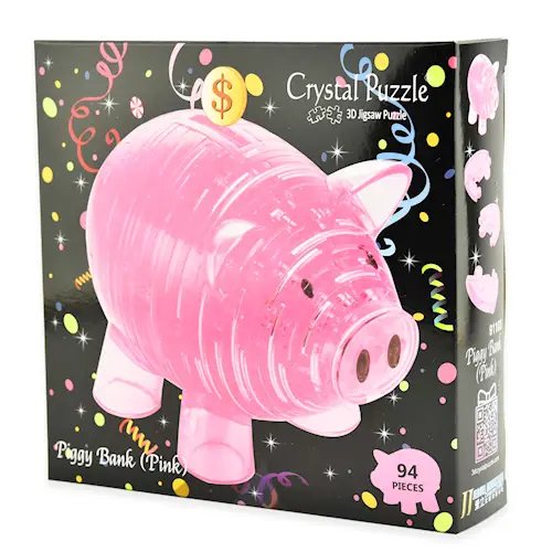 CRYSTAL PUZZLE PIGGY BANK 94pcs