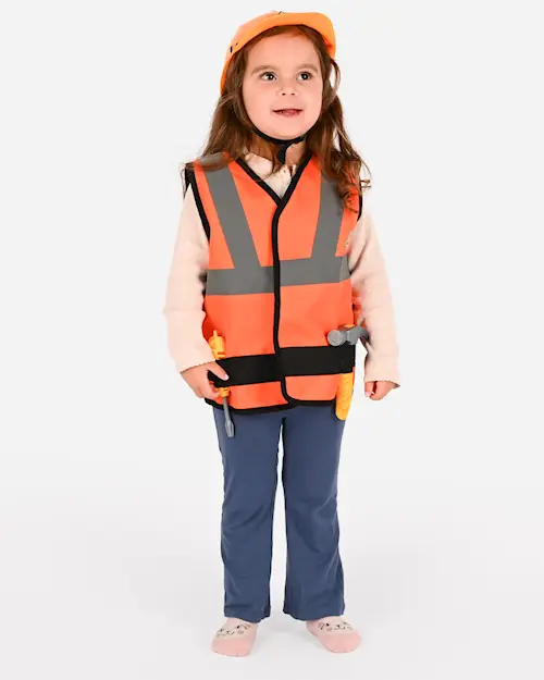 CONSTRUCTION WORKER VEST w HAT