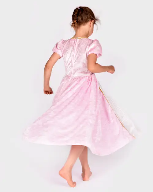 PRINCESS DRESS VELVET PINK