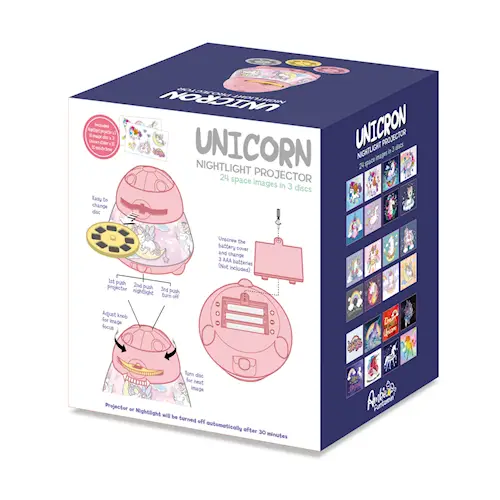 PROJECTOR NIGHTLIGHT UNICORN 3 DISCS
