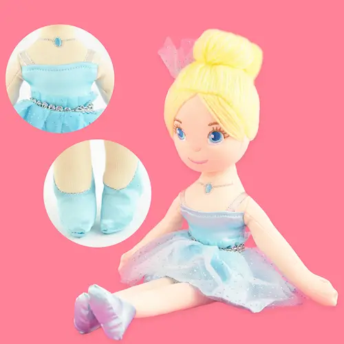 RAG DOLL BALLERINA BLUE