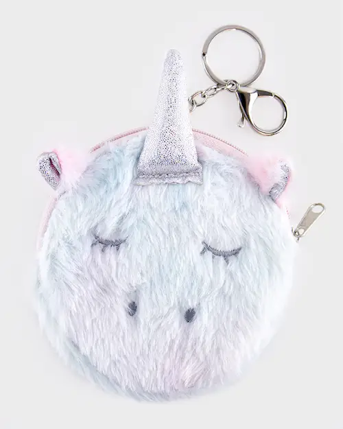 WALLET w KEYRING UNICORN MULTICOLOUR