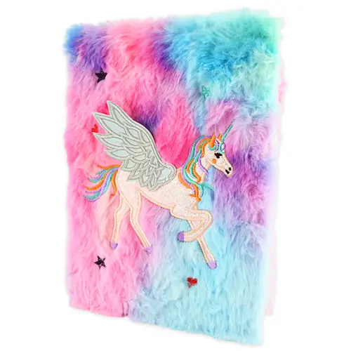 NOTEBOOK FLUFFY FLYING UNICORN A5