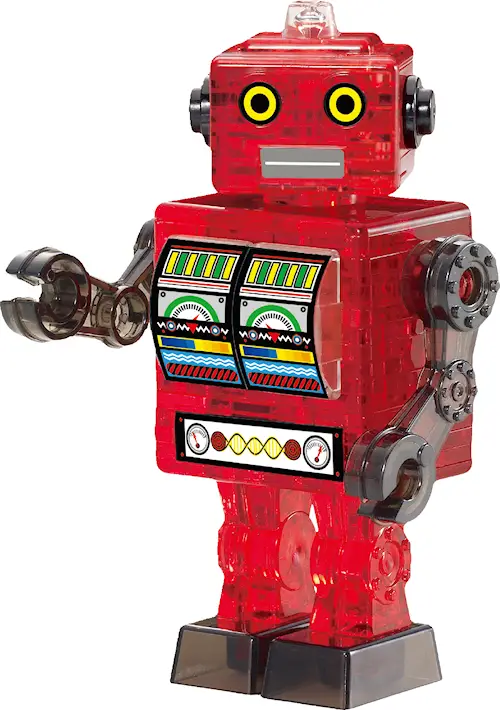 CRYSTAL PUZZLE ROBOT RED 39pcs