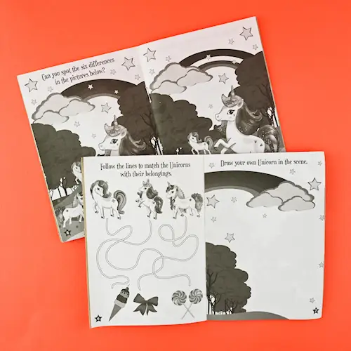 PUZZLE BOOK UNICORN A6 16 pages