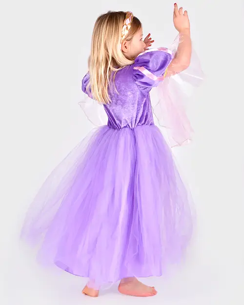 DRESS PRINCESS PURPLE w BRAID