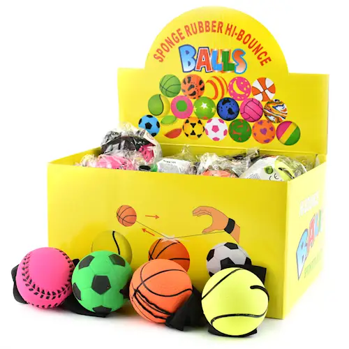 BALL RUBBER SPORT w STRING