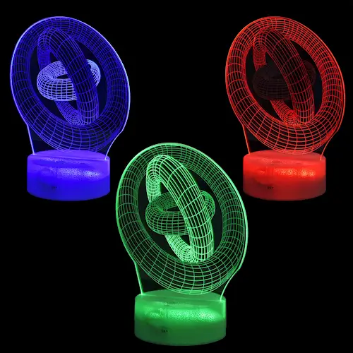 3D LED LIGHT RINGS w REMOTE