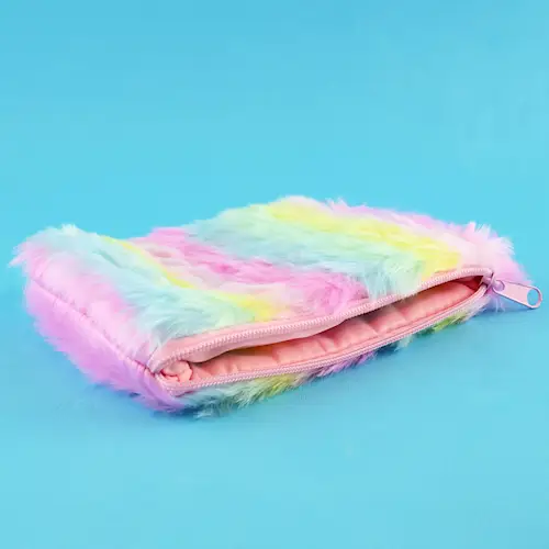 PURSE FLUFFY RAINBOW