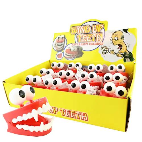 WIND UP JUMPING TEETH w EYES