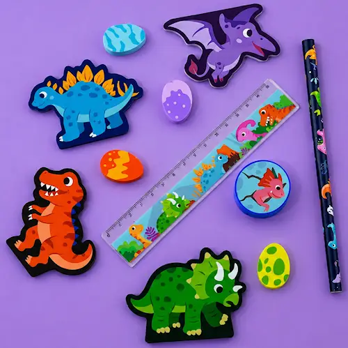 STATIONARY SET DINOSAUR 5pcs