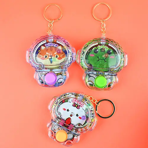 KEYRING WATER GAME ANIMALS