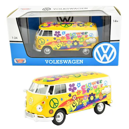 CAR VOLKSWAGEN T2 FLOWER POWER 1:24