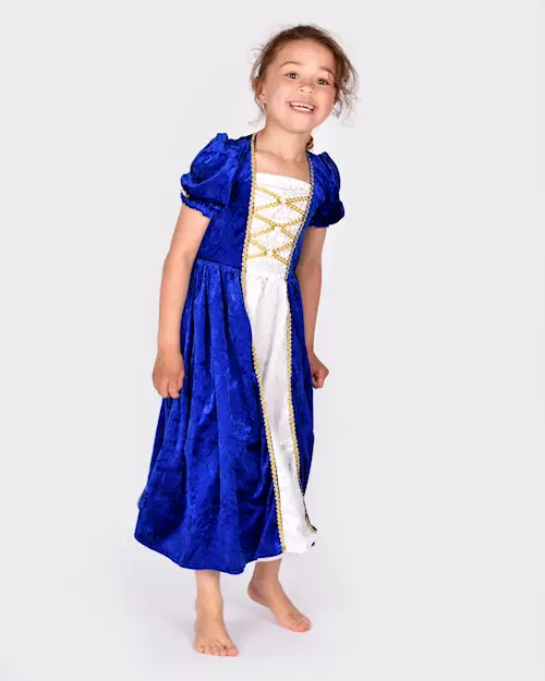 PRINCESS DRESS VELVET BLUE