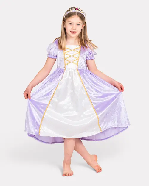 PRINCESS DRESS VELVET PURPLE