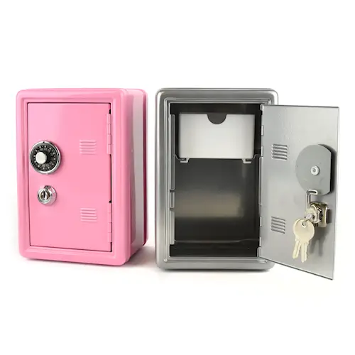 SAFE COIN SAVER w CODE LOCK & KEY