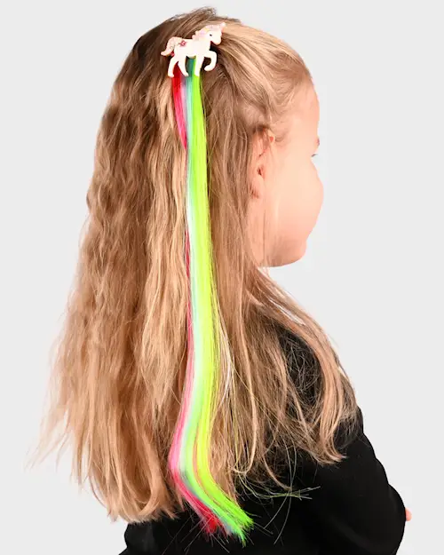 HAIR CLIP UNICORN W. RAINBOW HAIR