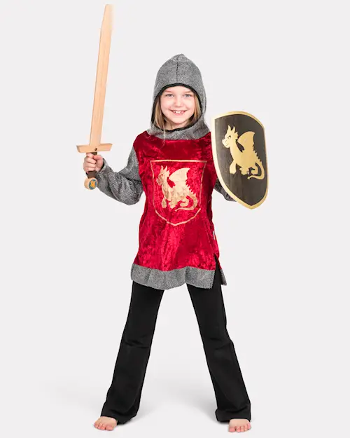 KNIGHT SHIRT W HOOD RED