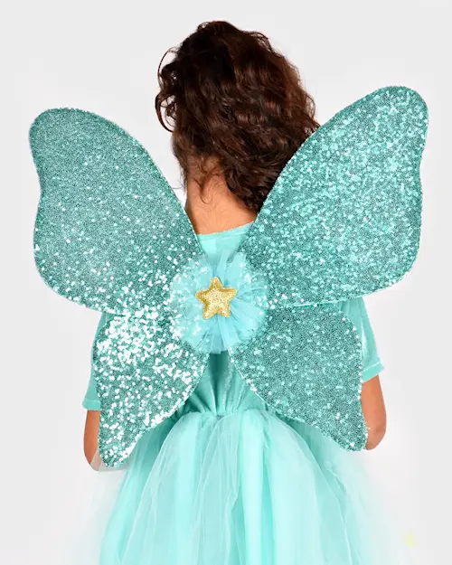 WINGS w SEQUIN MINT GREEN