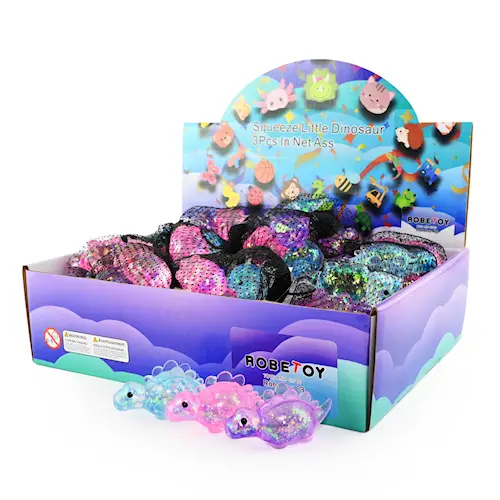 SQUEEZE SUGAR DINOSAUR 3PC/NET