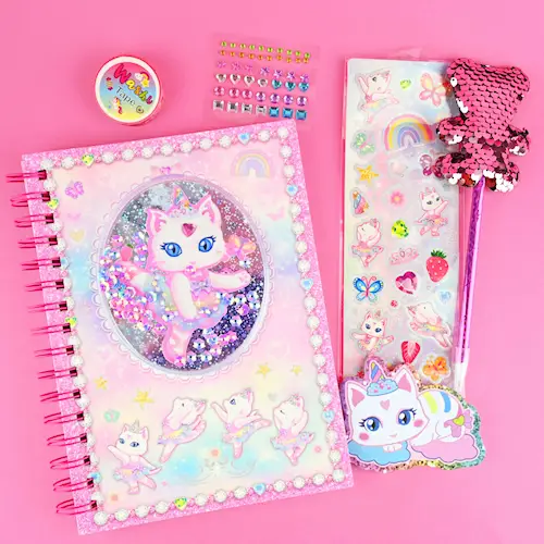 JOURNAL SET CATICORN gid 6pcs